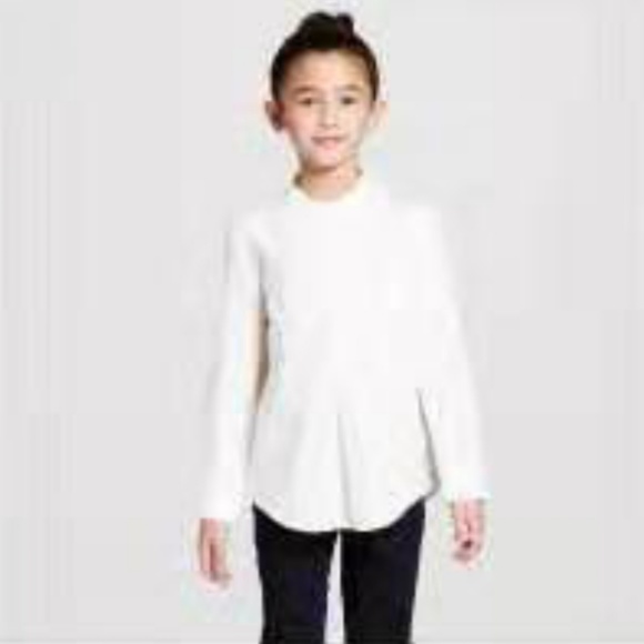 HP Victoria Beckham Half Button Up Long Sleeve Top - Picture 2 of 6